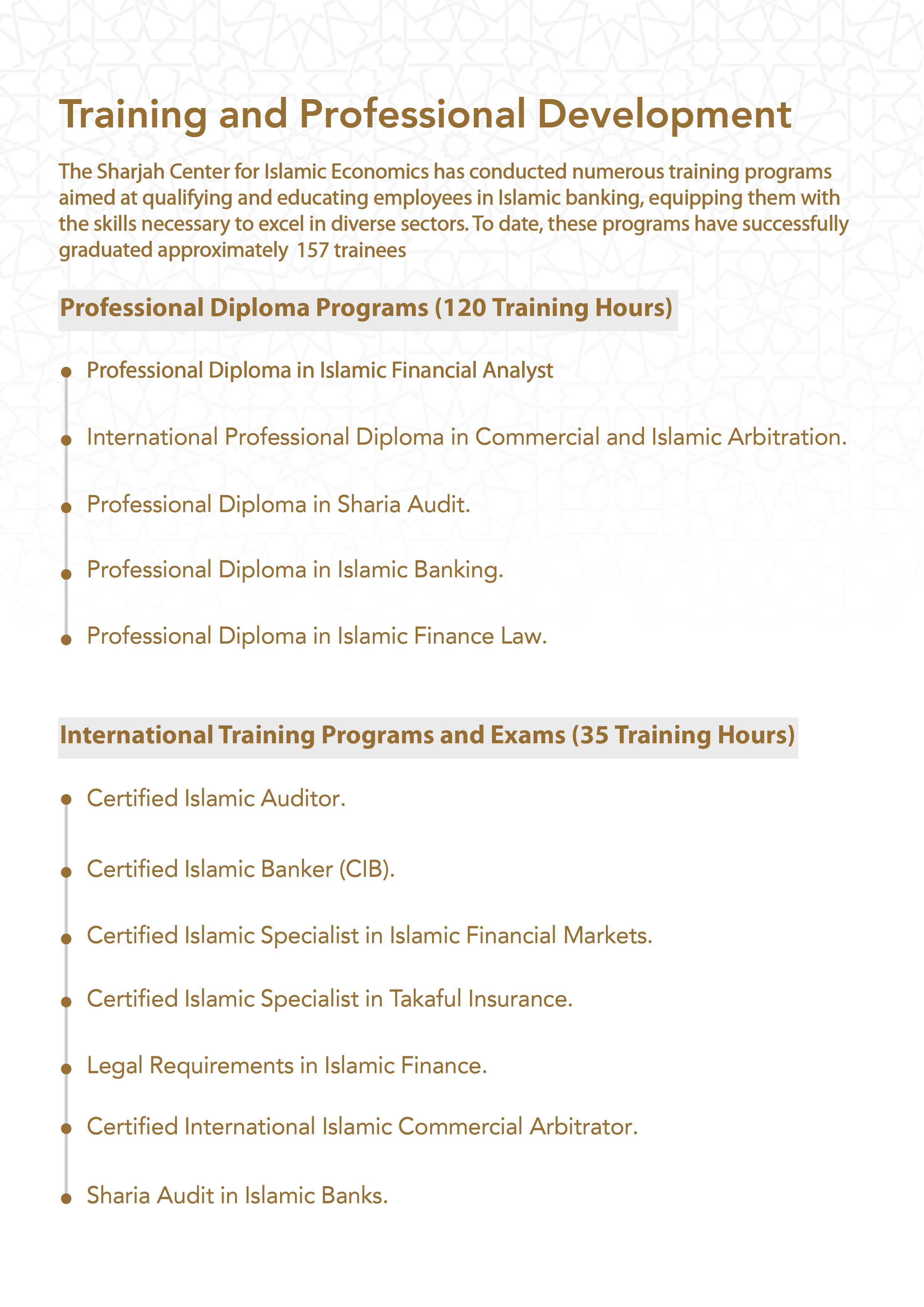 training and professional development